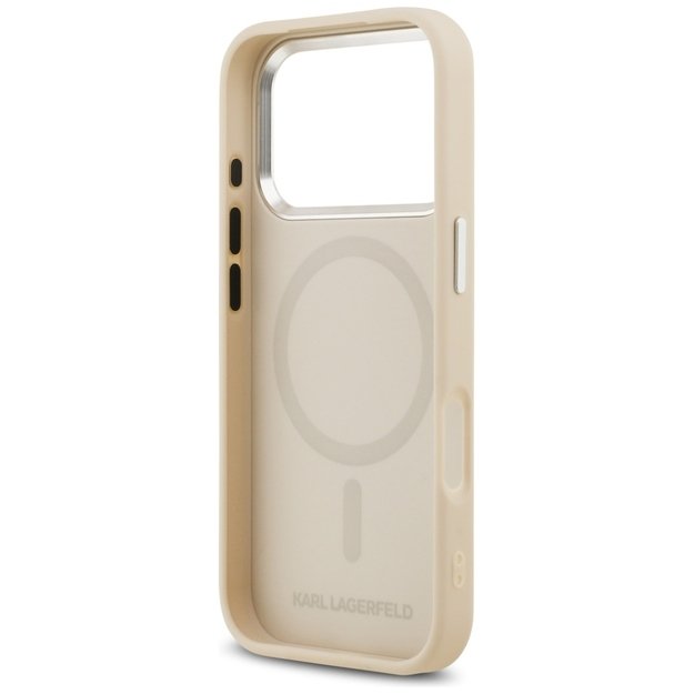 Karl Lagerfeld Karl &amp  Choupette Pins MagSafe Case for iPhone 17 Pro - Beige 6