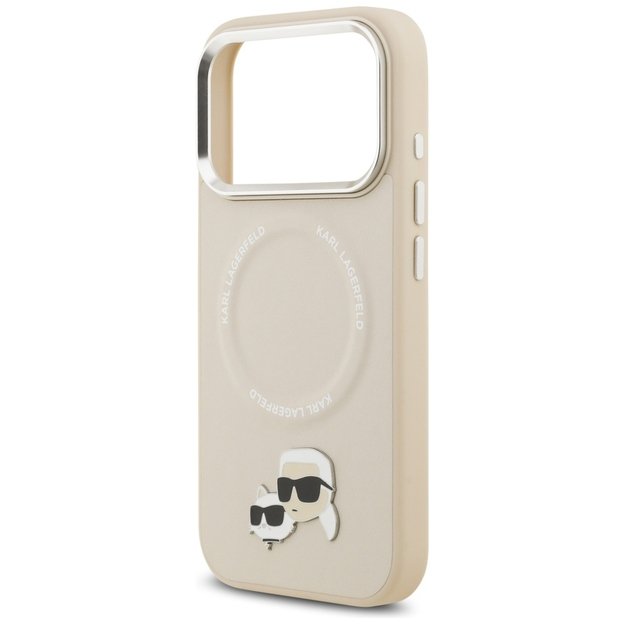 Karl Lagerfeld Karl &amp  Choupette Pins MagSafe Case for iPhone 17 Pro - Beige 5