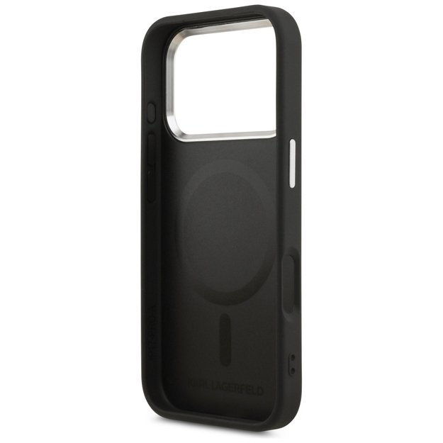 Karl Lagerfeld Point &amp  Metal Logo MagSafe Case for iPhone 17 Pro - Black 6