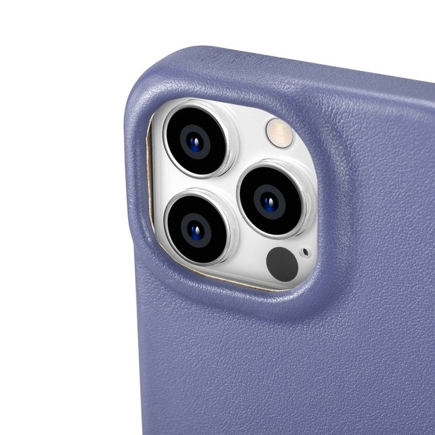 iCarer CE Premium Leather Folio Case iPhone 14 Pro Magnetic Flip Leather Folio Case MagSafe Light Purple (WMI14220714-LP) 12