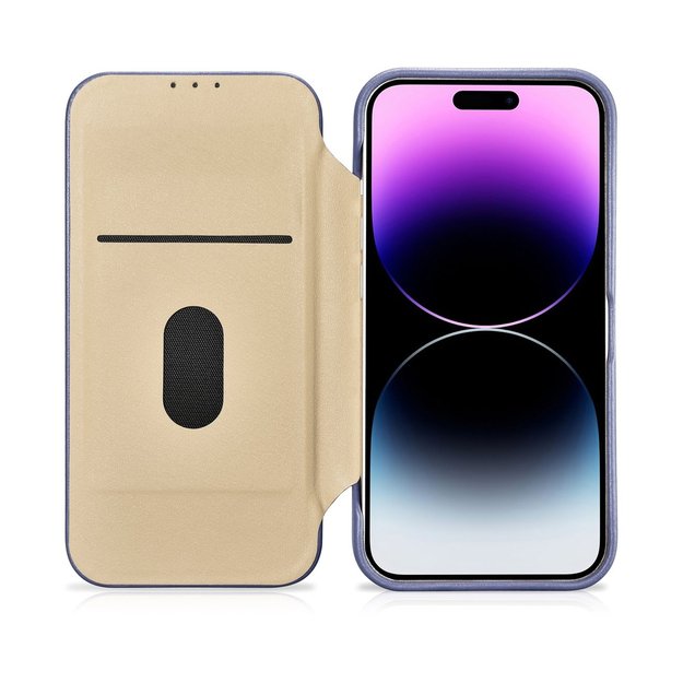 iCarer CE Premium Leather Folio Case iPhone 14 Pro Magnetic Flip Leather Folio Case MagSafe Light Purple (WMI14220714-LP) 17