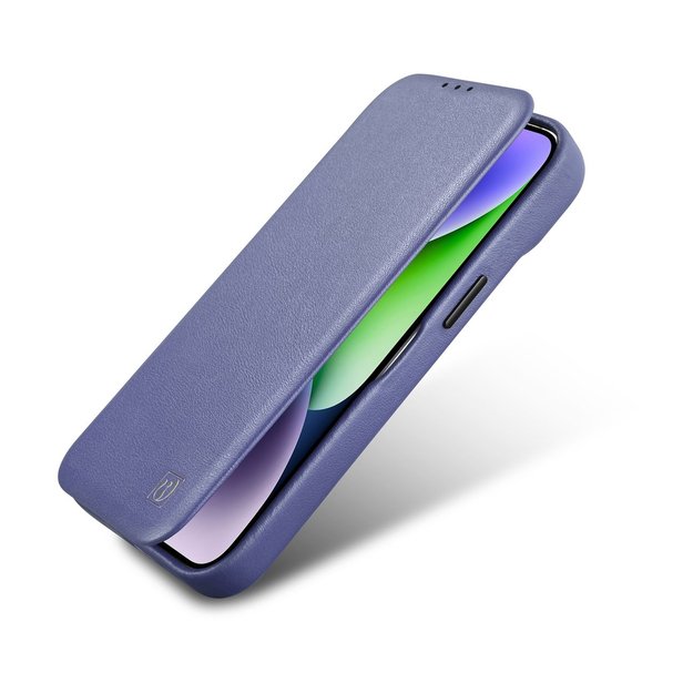 iCarer CE Premium Leather Folio Case iPhone 14 Pro Magnetic Flip Leather Folio Case MagSafe Light Purple (WMI14220714-LP) 8