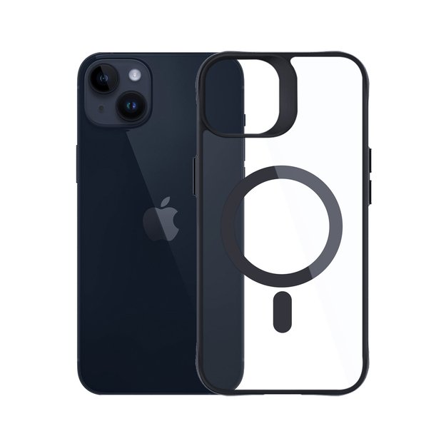 3mk Satin Armor MagCase with MagSafe for iPhone 14 Plus - Clear with Black Frame 8
