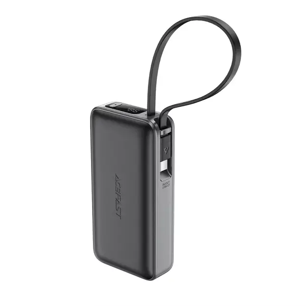 Acefast M7-10000 PD30W Powerbank with Built-in Cable - Black 2