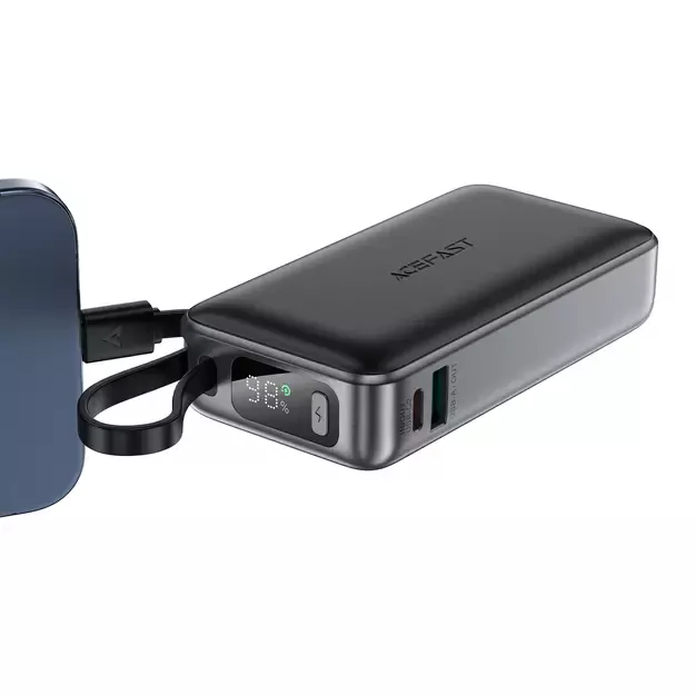 Acefast M7-10000 PD30W Powerbank with Built-in Cable - Black 3