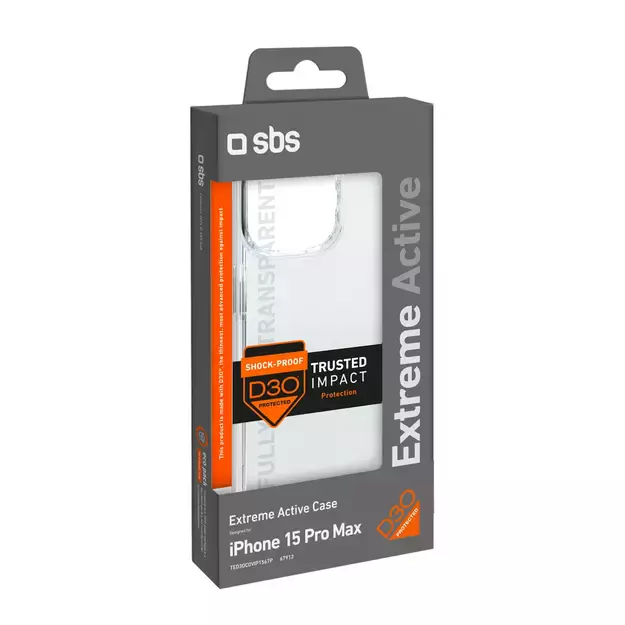 SBS D3O iPhone 15 Pro Max Case - Transparent 6