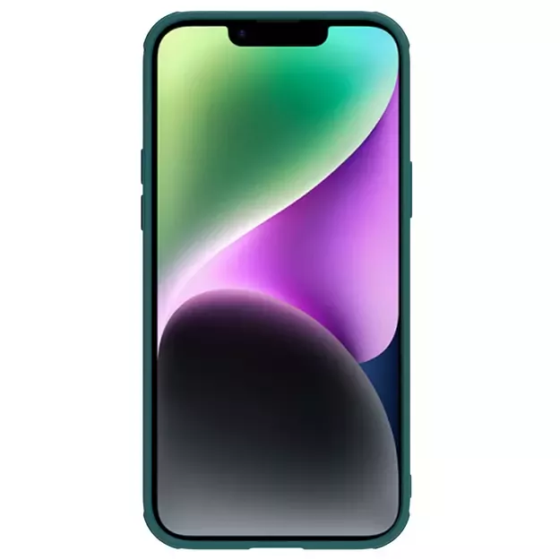 Nillkin CamShield Leather S Case iPhone 14 Plus case cover with camera cover green 1