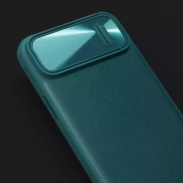 Nillkin CamShield Leather S Case iPhone 14 Plus case cover with camera cover green 8