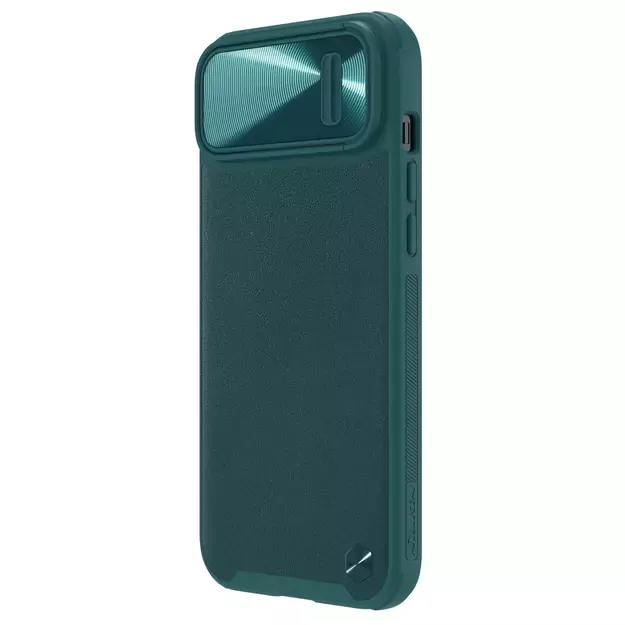 Nillkin CamShield Leather S Case iPhone 14 Plus case cover with camera cover green 5