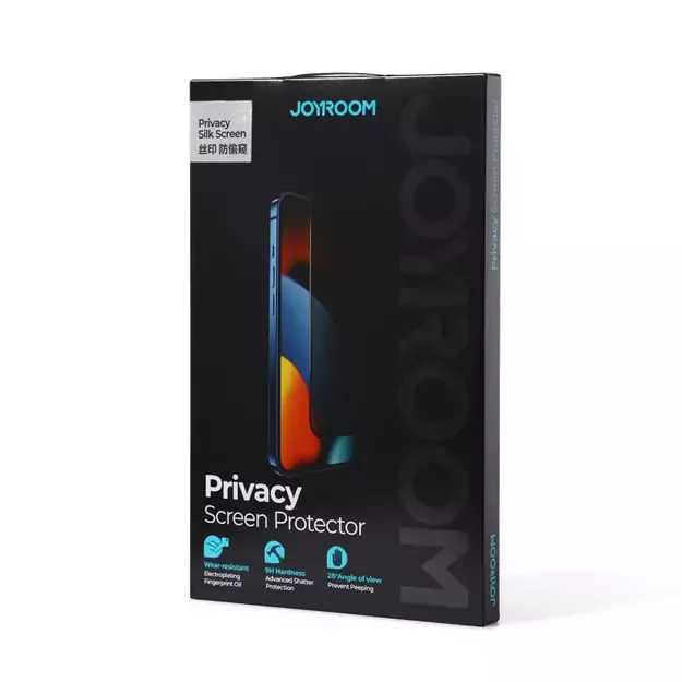 Joyroom Knight 2.5D Privacy TG Tempered Glass for iPhone 14 Plus with Anti-Spy Filter Full Screen with Frame Transparent (JR-P03) 4