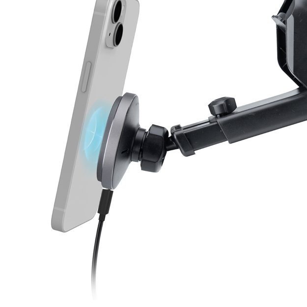 SBS TESUPMAGEXTWIR15W Telescopic Smartphone Holder with Wireless Charger, MagSafe Compatible, for Windshield and Dashboard - Black 3