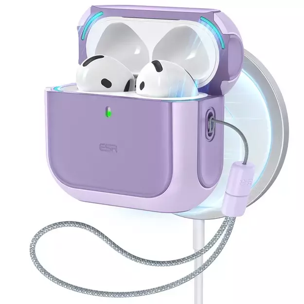 ESR Orbit Halolock MagSafe case for Apple AirPods 4 - purple