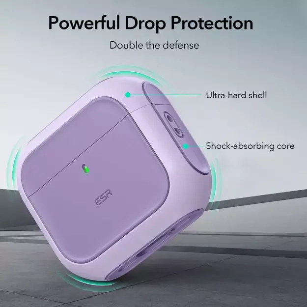 ESR Orbit Halolock MagSafe case for Apple AirPods 4 - purple 10