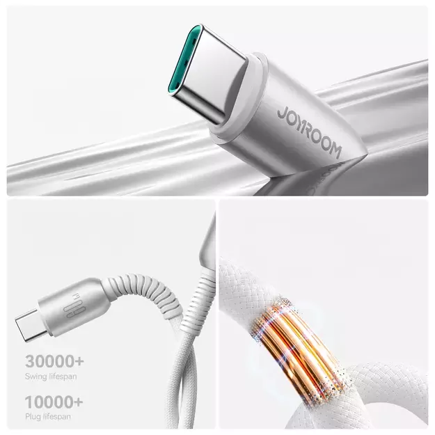Joyroom S-A51 Cutting-Edge Series 60W USB-C - USB-C cable 1.2m - light gray 22