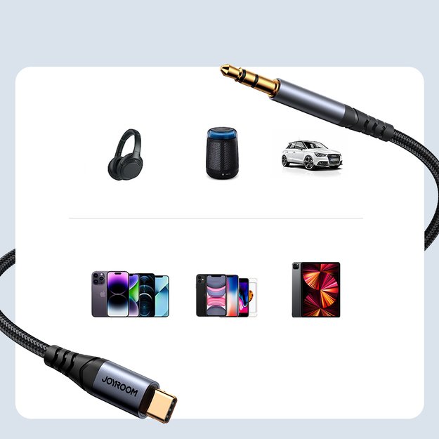 Joyroom Audio Transfer Series SY-A07 Mini Jack 3.5mm/USB-C Cable 1.2m - Black 10