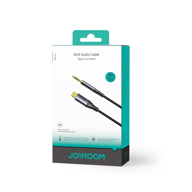 Joyroom Audio Transfer Series SY-A07 Mini Jack 3.5mm/USB-C Cable 1.2m - Black 4