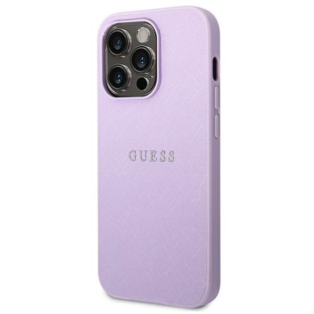 Guess Saffiano Strap Case for iPhone 14 Pro Max 6.7&quot  - Purple 1