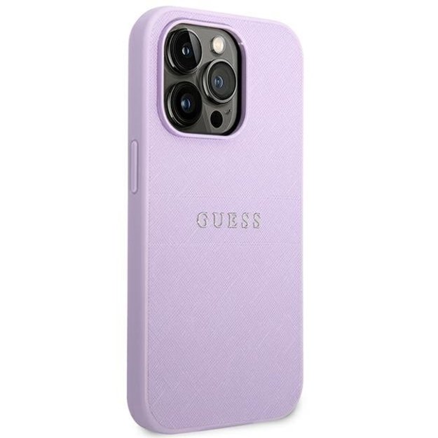 Guess Saffiano Strap Case for iPhone 14 Pro Max 6.7&quot  - Purple 3