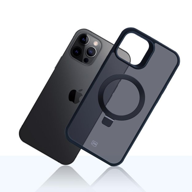 3mk Smoke Case Mag&amp Stand for Apple iPhone 12 pro max - black 9