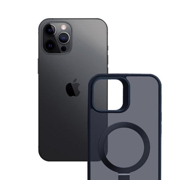 3mk Smoke Case Mag&amp Stand for Apple iPhone 12 pro max - black 10