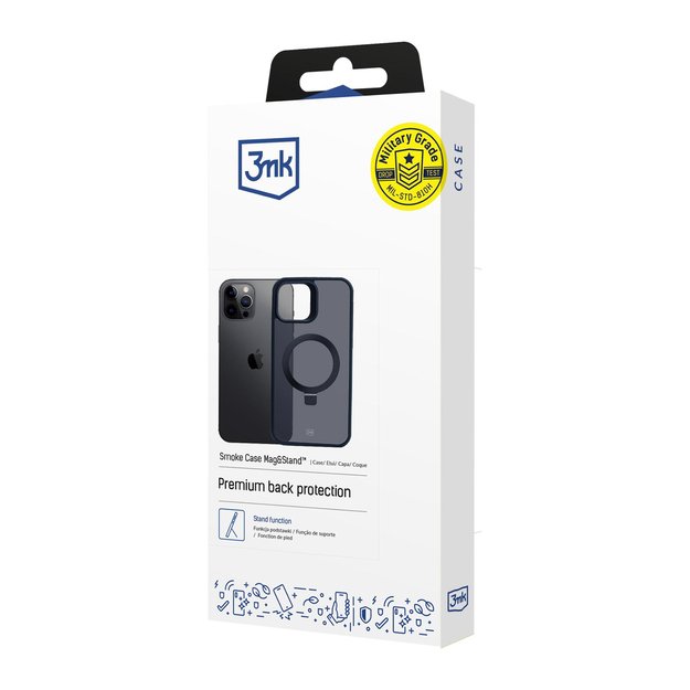 3mk Smoke Case Mag&amp Stand for Apple iPhone 12 pro max - black 8