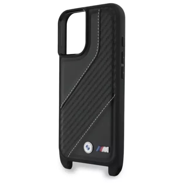 BMW M Edition Carbon Stripe &amp  Strap iPhone 16 Plus Case - Black 10