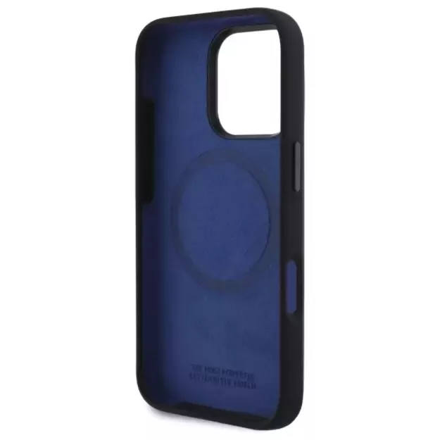 BMW Silicone Hexagon Blue Line MagSafe Case for iPhone 16 Pro Max - Black 13