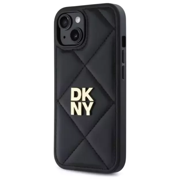 DKNY Quilted Stack Logo iPhone 14 Case - Black 8