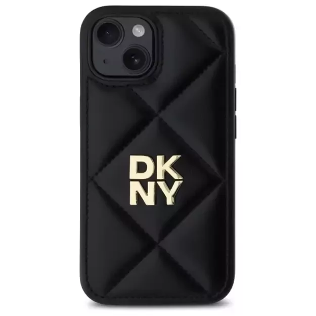 DKNY Quilted Stack Logo iPhone 14 Case - Black 9