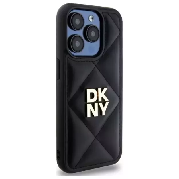 DKNY Quilted Stack Logo iPhone 15 Pro Max Case - Black 11