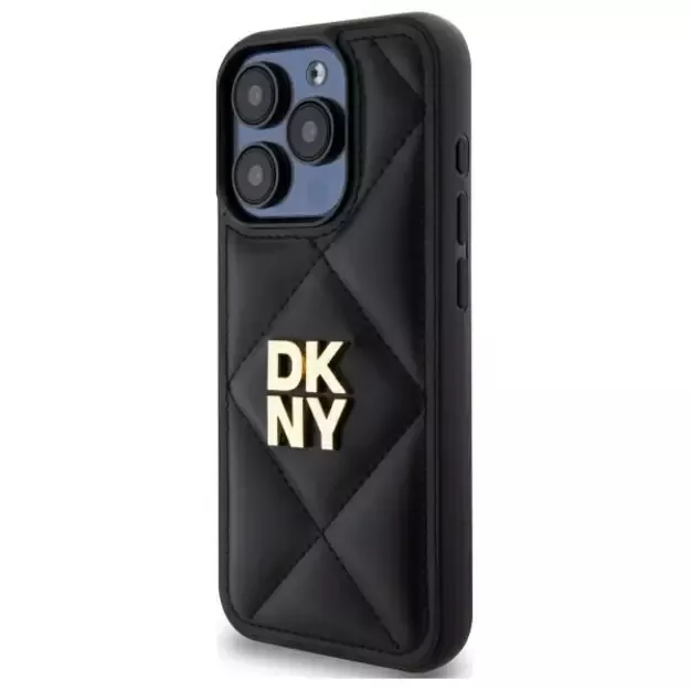 DKNY Quilted Stack Logo iPhone 15 Pro Max Case - Black 9