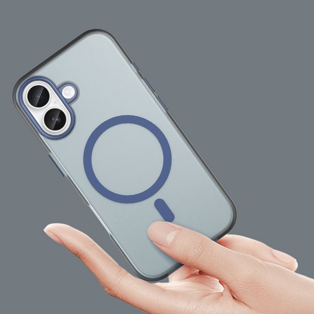 Magnetic Abrasive iPhone 17 Case Compatible with MagSafe - Matte Blue 3