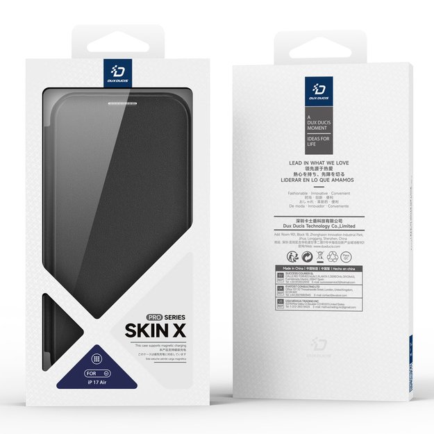 Dux Ducis Skin X Pro iPhone 17 Air Case with Wallet, MagSafe Compatible - Black 2