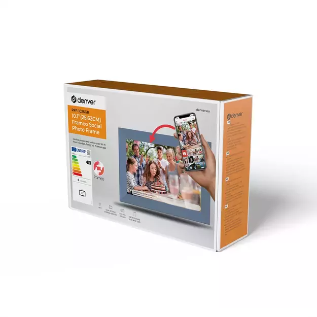 Denver Frameo PFF-1026GR 10.1&quot  Digital Frame - Gray 12