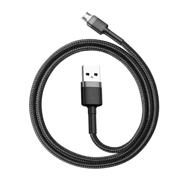 Baseus Cafule Cable CAMKLF-AG1 USB-A / micro USB 2.4A 0.5 m - black-gray 7