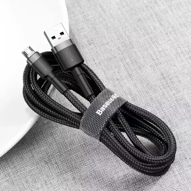 Baseus Cafule Cable CAMKLF-AG1 USB-A / micro USB 2.4A 0.5 m - black-gray 1