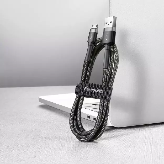 Baseus Cafule Cable CAMKLF-AG1 USB-A / micro USB 2.4A 0.5 m - black-gray 10