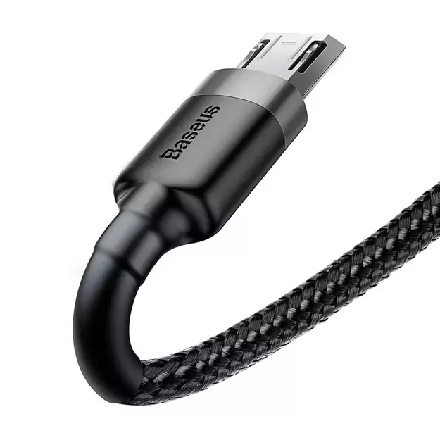 Baseus Cafule Cable CAMKLF-AG1 USB-A / micro USB 2.4A 0.5 m - black-gray 9