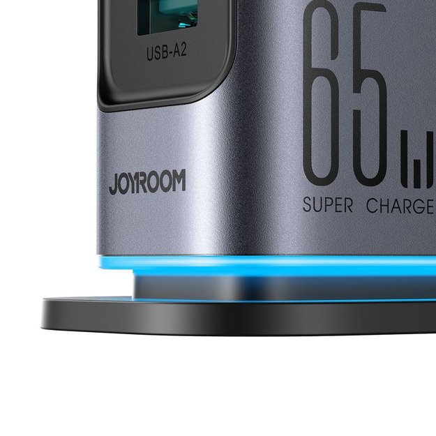 Ładowarka Joyroom JR-TCM02 GaN 65W stacja ładująca 4xUSB-C 2xUSB-A wtyczka UK - szara 3