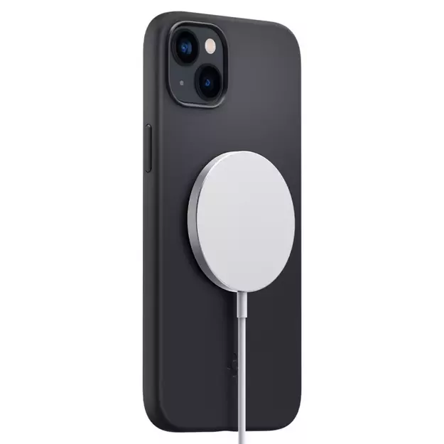 Spigen Silicone Fit Mag Case with MagSafe for iPhone 14 Plus - Black 3