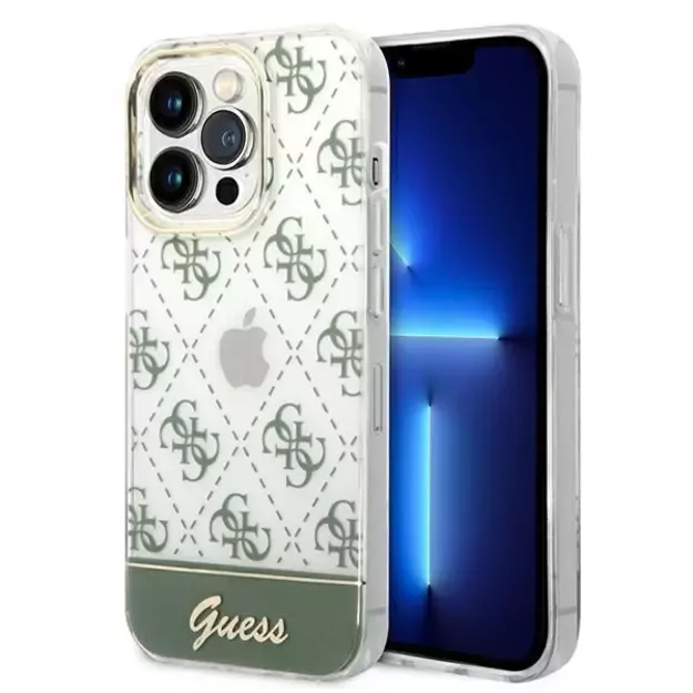 Guess GUHCP14XHG4MHA iPhone 14 Pro Max 6,7  khaki hardcase 4G Pattern Script