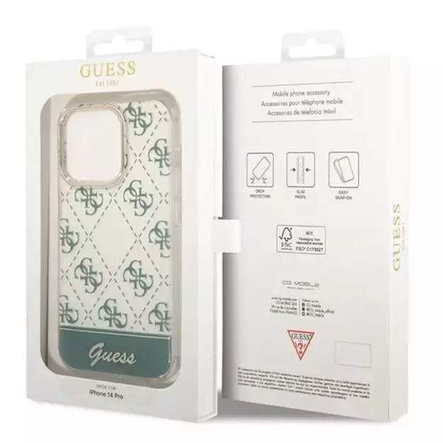 Guess GUHCP14XHG4MHA iPhone 14 Pro Max 6,7  khaki hardcase 4G Pattern Script 14