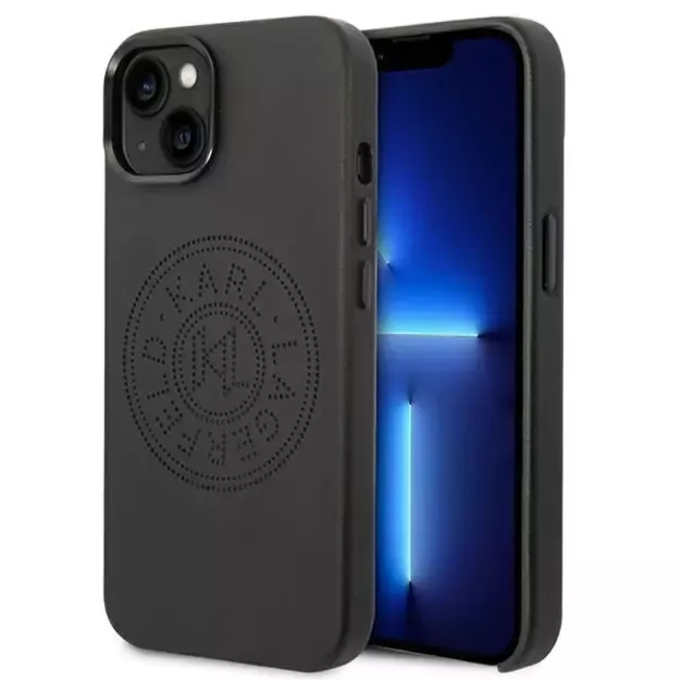 Karl Lagerfeld KLHCP14MFWHK iPhone 14 Plus 6,7  hardcase czarny/black Leather Perforated Logo