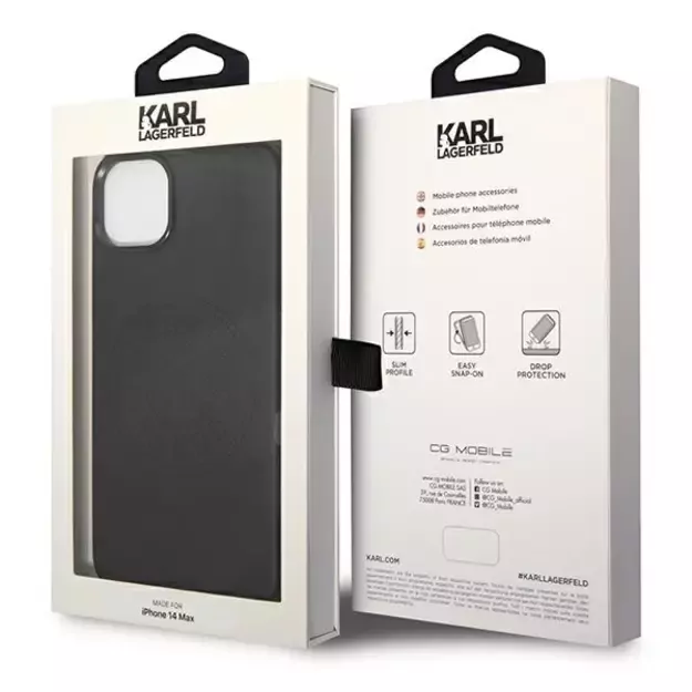 Karl Lagerfeld KLHCP14MFWHK iPhone 14 Plus 6,7  hardcase czarny/black Leather Perforated Logo 14