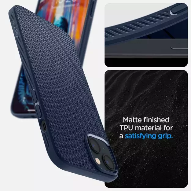 Spigen Liquid Air Case for iPhone 14 Plus - Blue 6