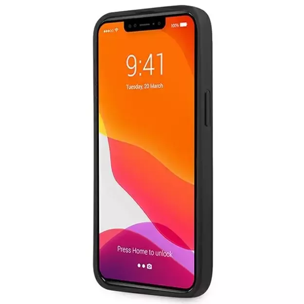 AMG AMHCP14XDOLBK iPhone 14 Pro Max 6.7 &quot black / black hardcase Leather Hot Stamped 4