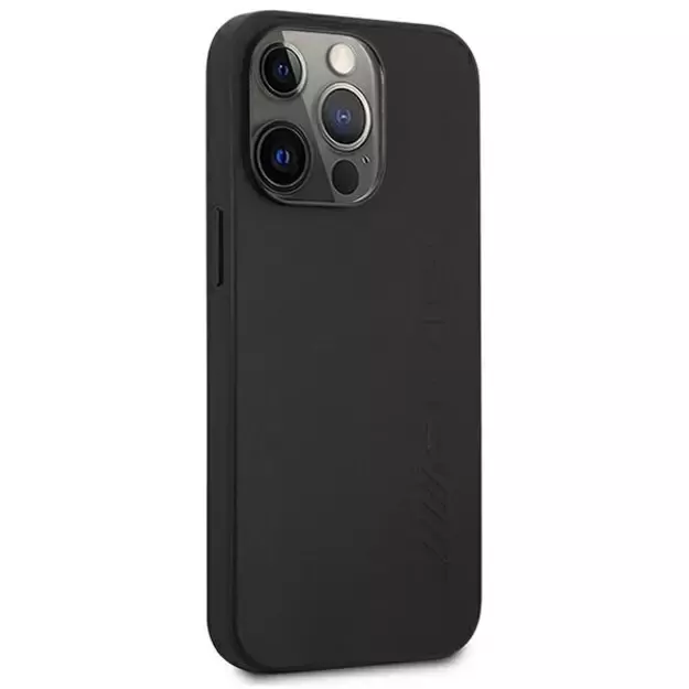 AMG AMHCP14XDOLBK iPhone 14 Pro Max 6.7 &quot black / black hardcase Leather Hot Stamped 3