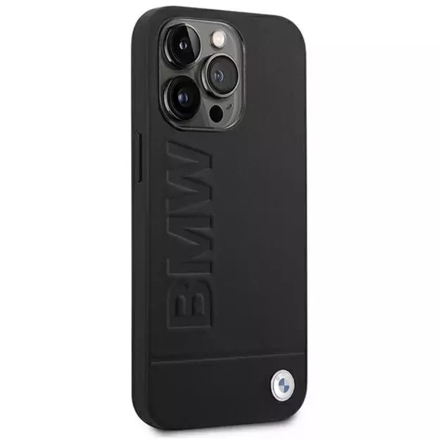 Case BMW BMHCP14XSLLBK iPhone 14 Pro Max 6.7 &quot black / black Leather Stamp 10
