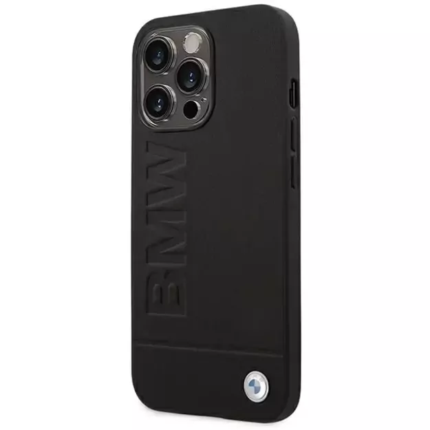 Case BMW BMHCP14XSLLBK iPhone 14 Pro Max 6.7 &quot black / black Leather Stamp 8