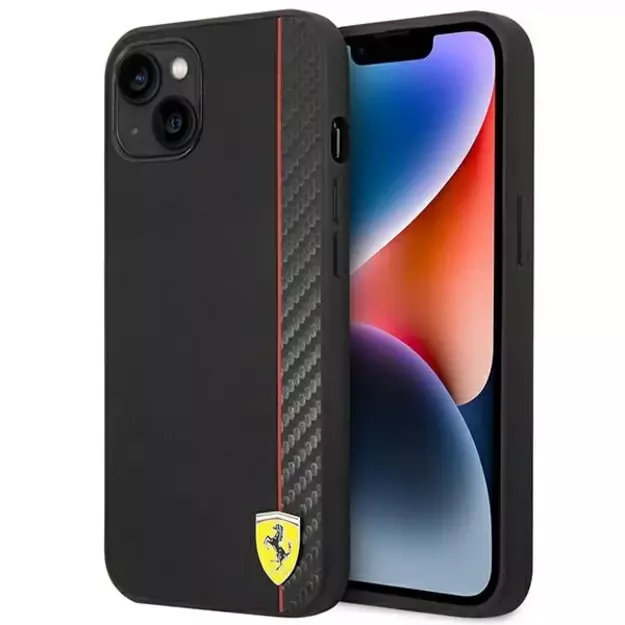 Ferrari FEHCP14MAXBK iPhone 14 Plus 6.7&quot  black/black hardcase Carbon